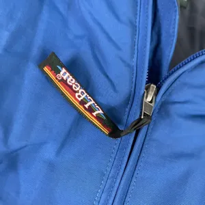 L.L. Bean Jacket Womens M Blue Nylon Winter Hooded Insulated Quilted Zip‎ Logo thumbnail 6