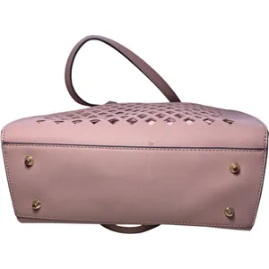 Trina Turk Pink Lattice Handbag with Floral Liner – summer bag thumbnail 6