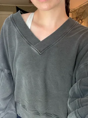 Aerie V-Neck Sweatshirt thumbnail 2