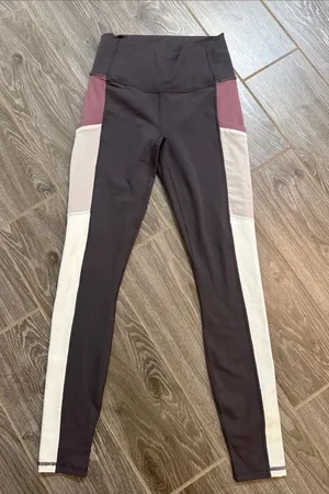 Fabletics On-The-Go Powerhold Colorblock high waisted Leggings XS Gray w/pockets thumbnail 1