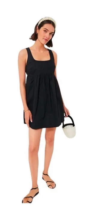 Tuckernuck Pomander Place Black Porto Square Neck Mini Dress Sz S thumbnail 1