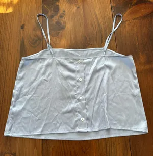 Lulus Light Blue Satin Tank Top thumbnail 4