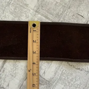 Max Mara Brown Leather Wide Waist Belt Brown Tone Buckle Made In Italy Luxury S thumbnail 7