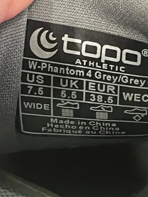 Topo Designs Topo Athletic Phantom 4 Women's 7.5 Wide Grey Running Shoes 5mm Drop W-Phantom 4 thumbnail 10
