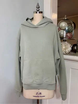 Women's Steady State Oversized Fog Green Athletic Hoodie Sweatshirt Medium NWT thumbnail 4