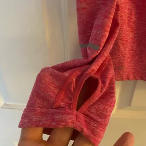 Pink Marled Nike Running Dri-Fit Quarter Zip Activewear Top thumbnail 2