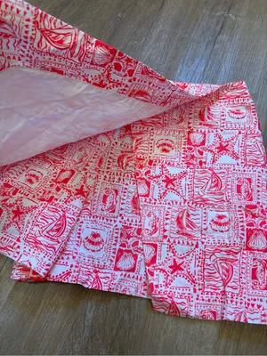 Lilly Pulitzer Alicent Mini Skort Mizner Red Seaside Harbor thumbnail 3