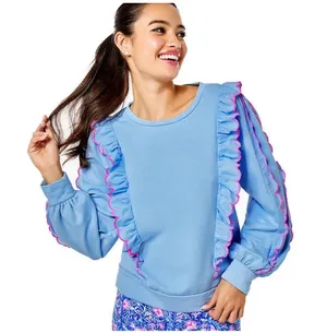 Lilly Pulitzer Suzy Scalloped Sweatshirt Pullover Top thumbnail 4