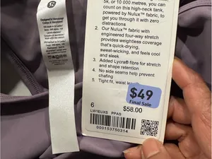 NWT LULULEMON - Nulux Racerback Cropped Run Tank Purple Ash - $68 - 8 thumbnail 3