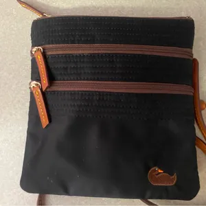 Dooney & Bourke North/South Triple Zip Preppy Modest Nylon Crossbody Bag… thumbnail 2