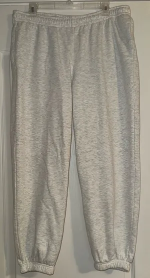 H&M Divided light gray ménage oversized jogger sweatpant thumbnail 1