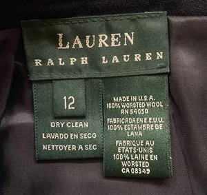 Ralph Lauren Lauren wool navy blue pencil skirt, size 12 thumbnail 3