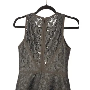 BCBGMAXAZRIA Dress‎ 2 Black Lace Tiered Sleeveless Hanah Cocktail Gothic Chic thumbnail 5