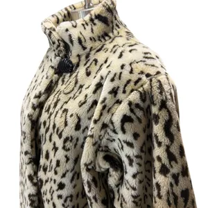 Vintage Faux Fur Coat Leopard Print Lined Oversized Mobwife Old Money 90s‎ USA thumbnail 2
