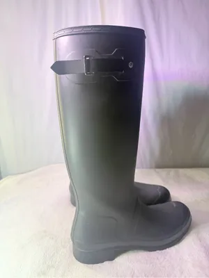 Hunter Black Tall Rain Boot with Cream Knit Cuff Insert thumbnail 7