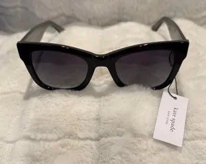 Kate Spade ♠️ Aimee | Glitter Black Sunglasses thumbnail 1