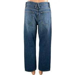 SLVRLAKE Women's Blue High Rise Straight Wide Leg Baggy Denim Jeans Size 30 thumbnail 3