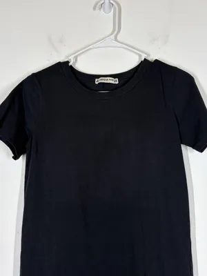 American Giant Black 100% Cotton T-shirt Midi Dress Size XS thumbnail 4
