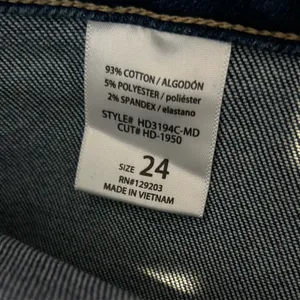Hidden‎ Jeans Happi Medium Wash Frayed Hem Cargo Crop Flare Size 24 thumbnail 7