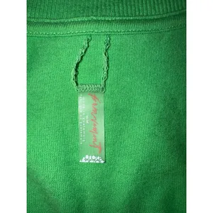 Free People Movement Green Oversized V-Neck Long Sleeve‎ Top Pleated Cuff M M/M thumbnail 4