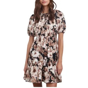 Rails‎ Khloe Floral Knee Length Shift Dress Sepia Roses Sz XS thumbnail 3