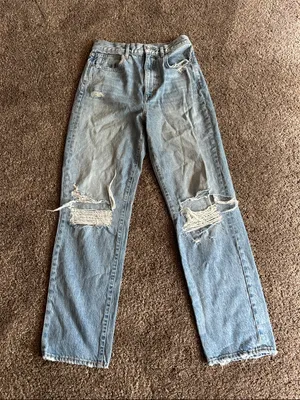 SLVRLAKE Light Blue Distressed Dakota Highrise Jeans thumbnail 1