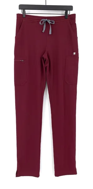 FIGS Yola Skinny Scrub Pants Burgundy S Tall thumbnail 1