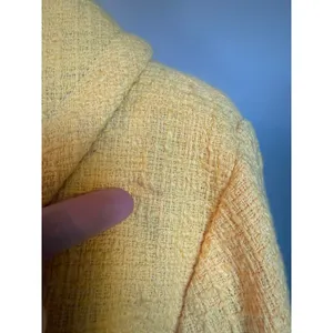 Boden Yellow Textured Tweed Coat colorful Button 14 preppy Y2K retro bright whim thumbnail 11