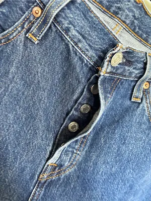 Levi’s 501 Original Fit Straight Leg Denim Blue Jeans Size 32 thumbnail 3