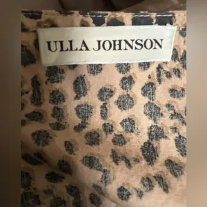 ULLA JOHNSON Bernadette‎ Dress Brown Black Cheetah Animal Print Midi Safari thumbnail 8