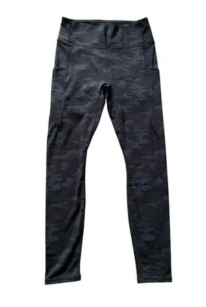 Fabletics Motion365+ Black & Gray Camo Leggings S thumbnail 1
