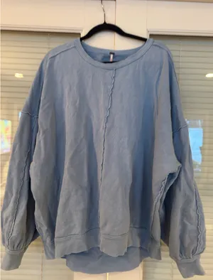 Free People Oversized Open Back Sweatshirt thumbnail 3