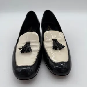 Saint Laurent Elegant Patent Leather Tassel Accents Pumps Women's Size 7 IT 37 thumbnail 7