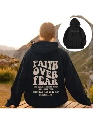 Faith Over Fear Christian Crewneck Sweatshirt thumbnail 3