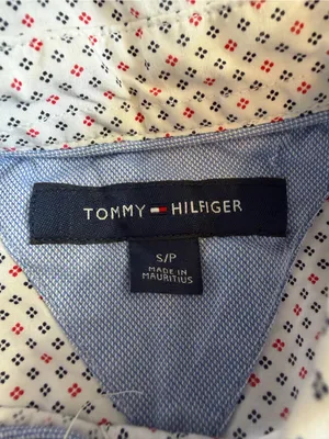 Tommy Hilfiger Long Sleeve Button Down Shirt White Patterned Print Womens Size S thumbnail 4