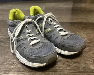 New Balance Gray Athletic Sneakers with Neon Yellow Accents thumbnail 1
