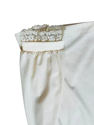 Vintage Women’s Victorian Blouse Cream Lace Ruffles Neck Edwardian Regency thumbnail 7