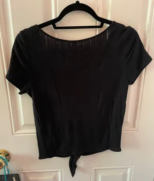 American Eagle Outfitters Black Crop Top thumbnail 3