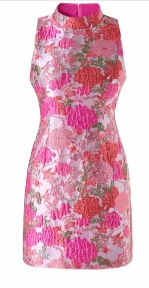 Jacquard Embroidered Mini Dress thumbnail 1