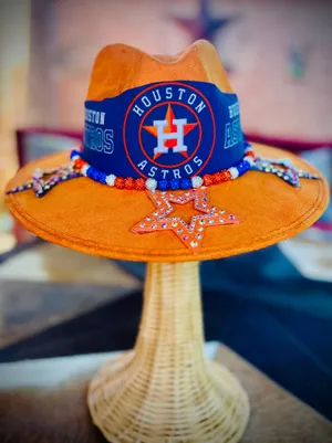 Houston Astros Bling Felt Hat-Custom made thumbnail 1