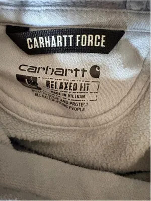 Carhartt Hoodie M Light Blue Orange Relaxed Fit Size L (22.5” PTP) thumbnail 5