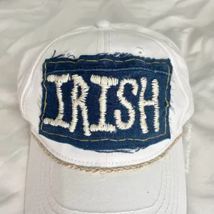 Notre Dame Irish trucker hat embroidered braided reworked thumbnail 2