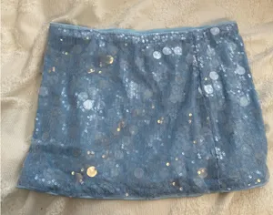 sequin blue skirt Size M thumbnail 1