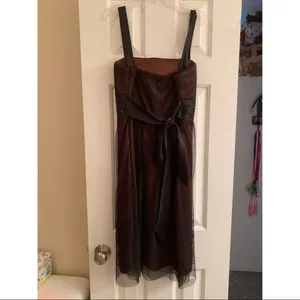 Kathy Roberts Brown and Black Midi Dress Size 8 thumbnail 2