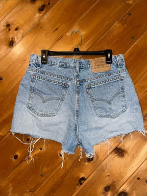 Levi’s 90s vintage raw hem cut off high waisted mom shorts 36951 thumbnail 3