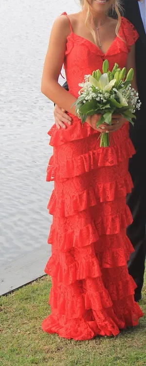 Kiss prom red dress thumbnail 1