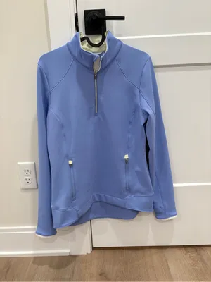 Zero Restriction Sophia Z500 Performance Golf Quarter Zip Blue thumbnail 2