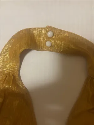 Gold Halter Wide-Leg Jumpsuit S NWOT Fall Halloween Costume Cosplay EDM Rave thumbnail 9