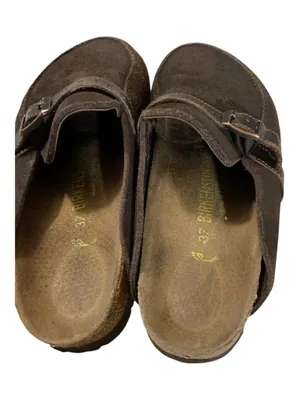 Birkenstock Buckley Dark Brown Suede Clogs - Size 37 (Women's 6/6.5) thumbnail 4