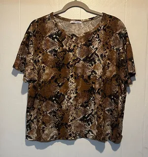Zara animal‎ print top size L thumbnail 1